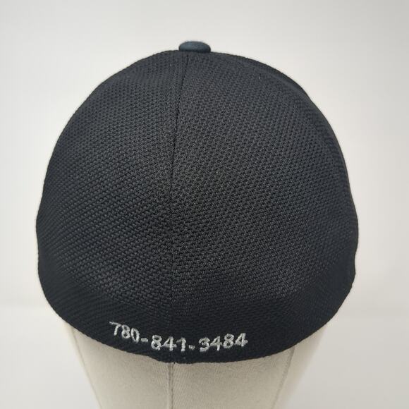 Pinnacle Services Fitted Hat Black XL Embroidered Stretch Vent Holes - Picture 5 of 8